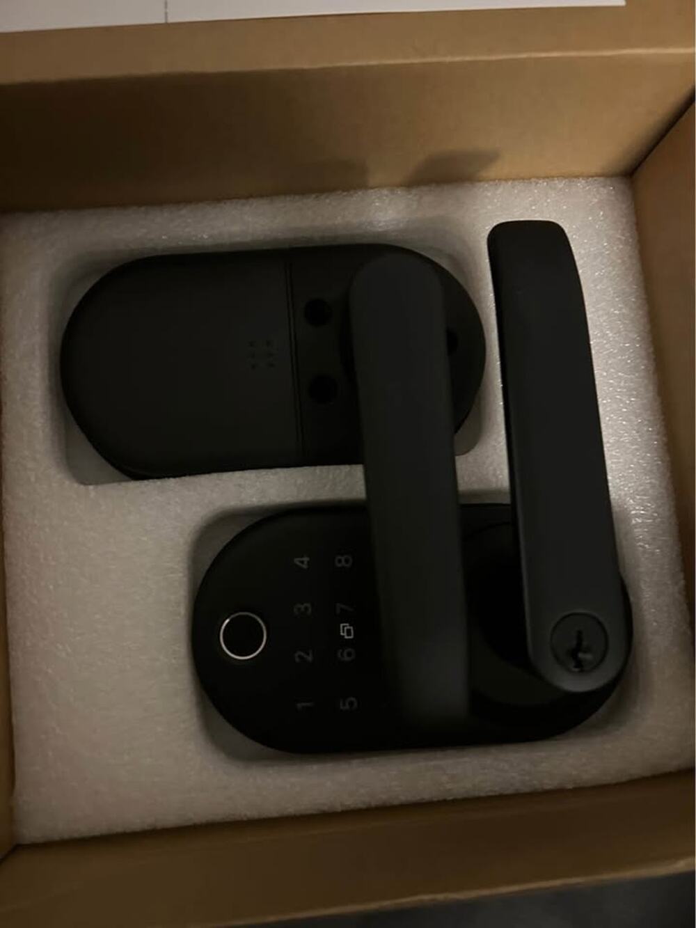 YAMIRY YR01 Smart Door Handle Lock Keyless Entry Fingerprint Keypad Black